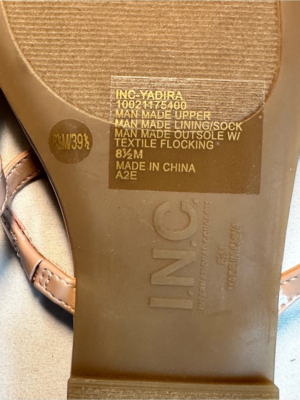 INC International Concepts Sandals with Gold Accent - Picture 5 of 5